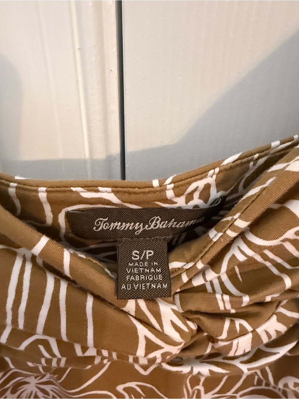 🌸EUC Tommy Bahama Brown Floral Tie-Front Mini Dress - Picture 2 of 6